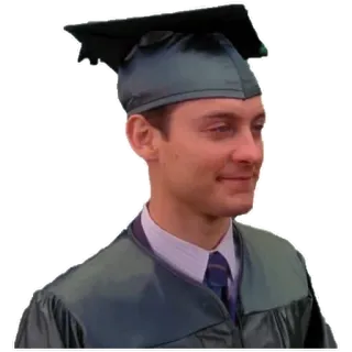 🎓 Peter Parker Spider-Man remise de diplôme, spider-man, peter parker, mème, toque de graduation, content telegram sticker