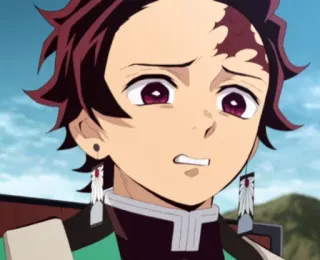 🤭 Tanjiro Kamado Demon Slayer อนิเมะ, ดาบพิฆาตอสูร, ทันจิโร่, ตัวละคร, การ์ตูน telegram sticker