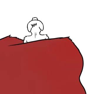 🤛 You Мультфильм, Персонаж, Белый, Красный, Милый telegram sticker