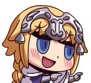 👉 Jeanne d'Arc anime, schattig, blozen, chibi, kawaii telegram sticker