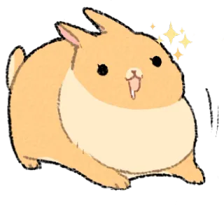 🤩 Hase, Kaninchen, niedlich, Tier, kawaii, Cartoon telegram sticker