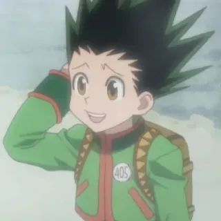 😅 Gon Freecss Hunter x Hunter anime, gon freecss, hunter x hunter, cartoon, character, animation telegram sticker