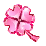 ๐ crystal, clover, gemstone, pink, sparkle, lucky, jewel, four-leaf clover whatsapp sticker