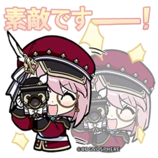 ⭐️ 素敵です anime, camera, chibi, cute, character, cartoon telegram sticker