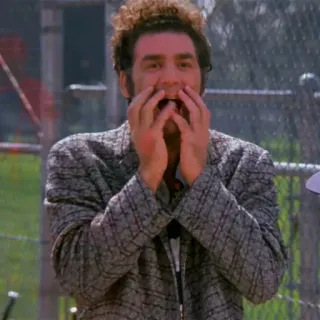 😯 Kramer Seinfeld kramer, seinfeld, shock, sorpresa, gracioso telegram sticker