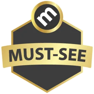 👍 MUST-SEE gold, sticker, must-see, black, hexagon, m telegram sticker