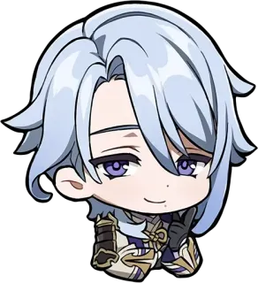 😉 Kamisato Ayato Genshin Impact อนิเมะ, Genshin Impact, Kamisato Ayato, จิบิ, วิดีโอเกม telegram sticker