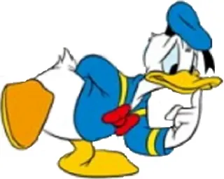 🙇 Donald Duck мультфильм, утка, disney, персонаж telegram sticker