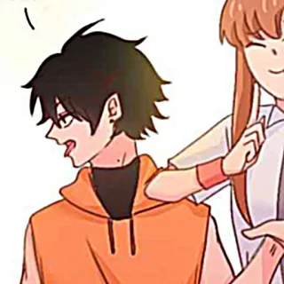 🐈‍⬛️ Anime, Cartoon, Manga, Koppel, Relatie, Vrienden telegram sticker