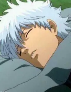 😪 Gintoki Sakata Gintama Аниме, Манга, Спит, Мультфильм, Мужской, Персонаж whatsapp sticker