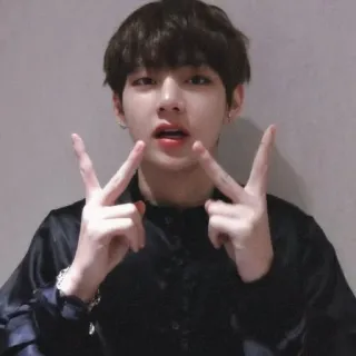 🐯 kpop, idol, pria, simbol perdamaian, penyanyi telegram sticker
