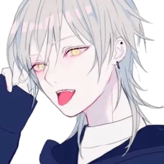 😛 anime, sticker, manga, boy, tongue telegram sticker