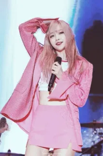 🌨 K-pop, music, singer, idol, stage, performance, pink, woman, entertainer telegram sticker
