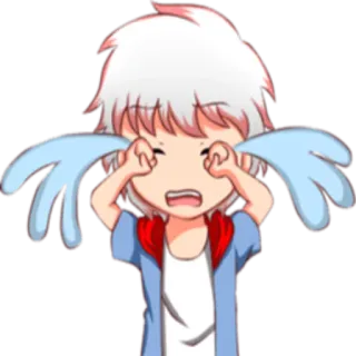 😭 crying, sad, emotional, anime, sticker, cartoon telegram sticker