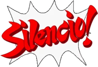 ❗ Silencio! cisza, komiks, hiszpański telegram sticker