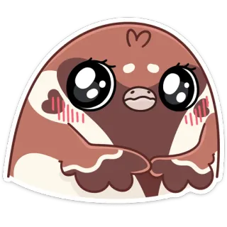 🥺 pássaro, kawaii, fofo, animal, adesivo, desenho animado telegram sticker