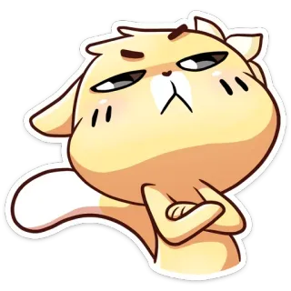 😝 chat, autocollant, mignon, dessin animé, animal telegram sticker