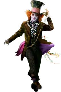 🙃 Mad Hatter Alice in Wonderland Mad Hatter, Alice in Wonderland, fantasy, character, hat, costume telegram sticker
