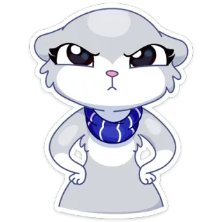 😠 cat, cartoon, animal, sticker, cute, feline telegram sticker