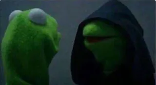 😐 Kermit Kermit la rana, Muppets, Meme, Kermit oscuro telegram sticker