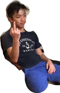 ❤ dito medio, gesto, offensivo, scortese, giovane adulto, fare il dito medio telegram sticker