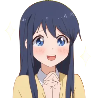 😀 anime, girl, cute, happy, character whatsapp sticker