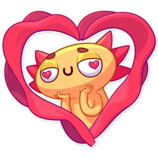 😍 cartone animato, cuore, amore, carino, animale, personaggio, san valentino telegram sticker