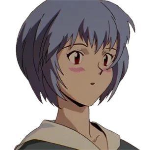 😳 Rei Ayanami Neon Genesis Evangelion Anime, Mädchen, Rei Ayanami, Evangelion, Cartoon whatsapp sticker