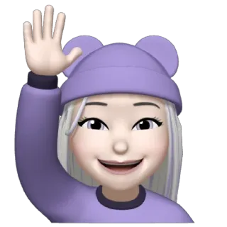 🙋‍♀ Biểu tượng cảm xúc, Vẫy tay, Xin chào, Lời chào, Mũ, Nhân vật, Phụ nữ whatsapp sticker