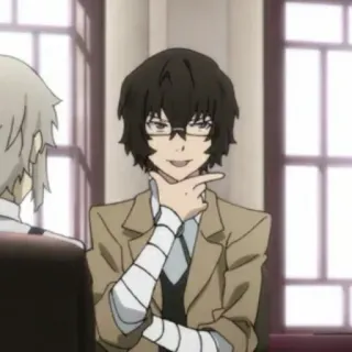 😎 Osamu Dazai Bungou Stray Dogs Anime, Bungou Stray Dogs, Osamu Dazai, Dazai, Detetive, Personagem telegram sticker
