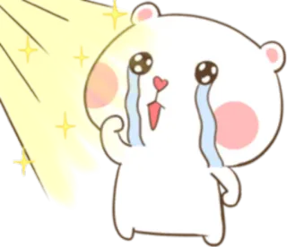 😭 weinen, traurig, Bär, Cartoon, kawaii, emotional telegram sticker