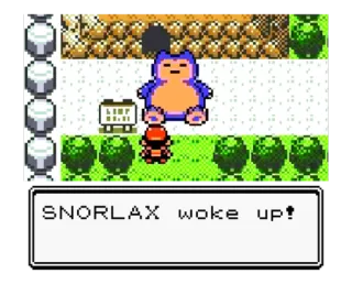 😵 Snorlax Pokemon SNORLAX woke up! game, monster, video game, pokemon telegram sticker
