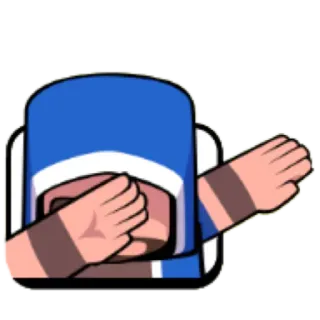 🙅‍♂ clash royale, royal ghost, emote, dab, jeu vidéo, jeu mobile whatsapp sticker