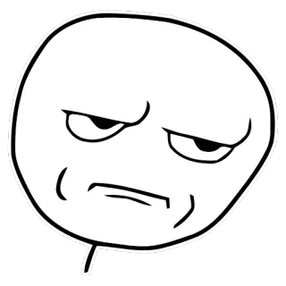 😑 밈, 인터넷, 표현, 얼굴, 반응 telegram sticker