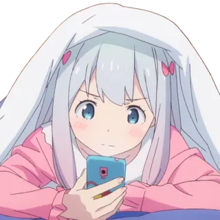 👩 Eromanga-sensei 动漫, 女孩, 可爱, 手机, 埃罗芒阿老师, 卡通 telegram sticker