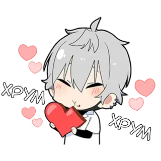 ♥️ ХРУМ Anime, Serce, Miłość, Słodki, Kreskówka telegram sticker