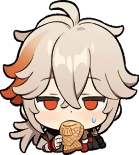 😓 Kaedehara Kazuha Genshin Impact Genshin Impact, Kaedehara Kazuha, วิดีโอเกม, ตัวละคร, สติกเกอร์ telegram sticker