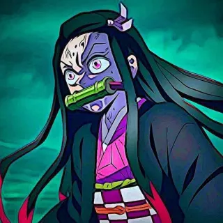 🌿 Nezuko Kamado Demon Slayer Nezuko, Anime, Dämon, Demon Slayer, Japanisch, Manga, Mädchen whatsapp sticker