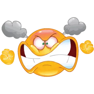 😡 bravo, emoji, frustrado, rabugento, irritado telegram sticker
