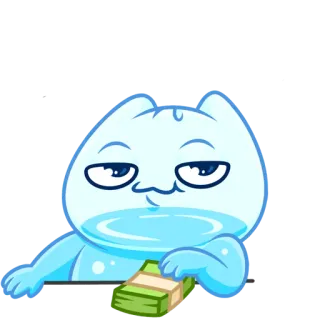 🤑 돈, 만화, 캐릭터, 부자, 재산 telegram sticker