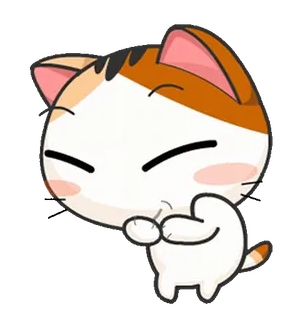 😄 mèo, dễ thương, nhãn dán, động vật, hoạt hình telegram sticker