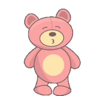 🩷 nounours, rose, mignon, jouet, animal, dessin animé telegram sticker