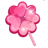 ๐ flower, pink, sparkle, clover, candy, cute, magical whatsapp sticker