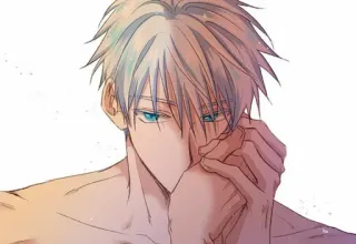 👀 anime, male, illustration, art, character whatsapp sticker