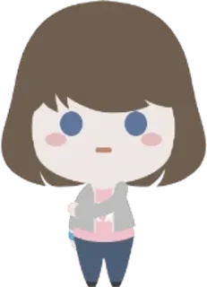 💀 desenho animado, menina, adesivo, fofo telegram sticker