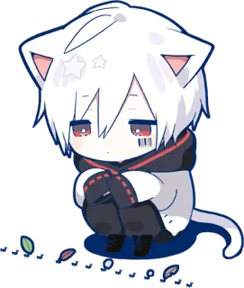 😶 アニメ, 猫耳, ちび, 可愛い whatsapp sticker