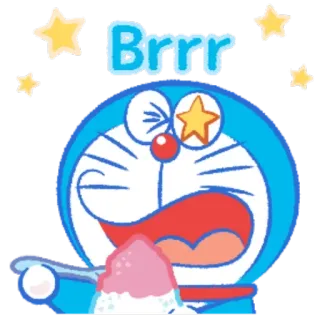 😣 Doraemon Brrr dibujos animados, Doraemon, lindo, helado, frío telegram sticker