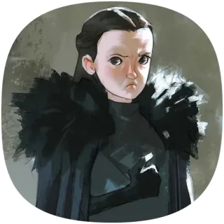 😩 Arya Stark Game of Thrones Arya Stark, Game of Thrones, musim dingin, HBO, fantasi, serial TV telegram sticker