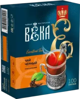 👑 ЧАЙНАЯ МАСТЕРСКАЯ ВЕКА Excellent Tea ЧАЙ ЧЕРНЫЙ КЛАССИЧЕСКИЙ tea, black tea, beverage, drink telegram sticker
