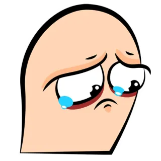 😭 Desenho animado, Triste, Chorando, Lágrimas, Emoção, Rosto, Expressão telegram sticker